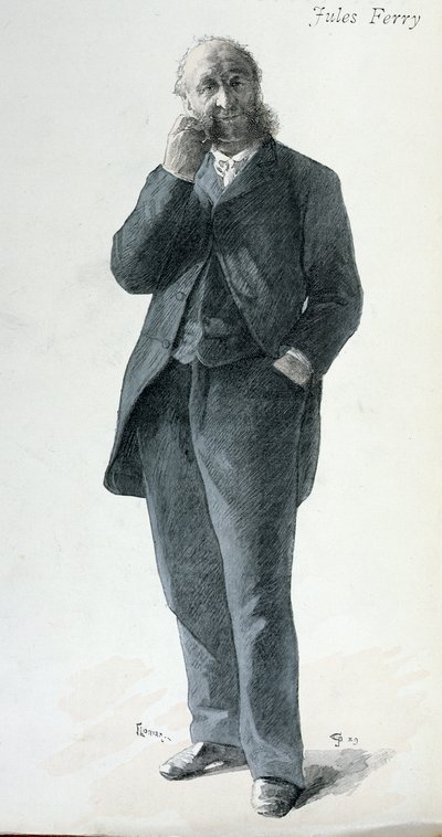 Jules Ferry（1832-93），封面来自&39;La Revue Illustree&39;，1889年10月15日 作者 弗洛里安